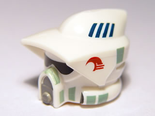 Minifigure, Headgear Helmet SW ARF Trooper with Lightning Squadron Pattern