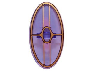 Minifigure, Shield Elliptical with SW Gungan Patrol Shield Pattern (Undetermined Type)