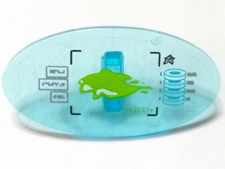 Minifigure, Shield Elliptical with Lime Liquid and 'TOXIKITA' on Computer Screen Pattern (Sticker) - Set 70165