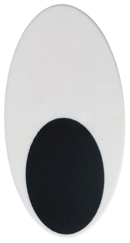 Minifigure, Shield Elliptical with Large Black Oval Pattern (Bugs Bunny Eye)
