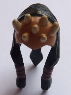 Minifigure, Headgear Headdress SW Zabrak Front Skull Spikes and Hair Eeth Koth Pattern