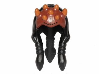 Minifigure, Headgear Headdress SW Zabrak Front Skull Spikes, Black Dots on Front and Hair Agen Kolar Pattern