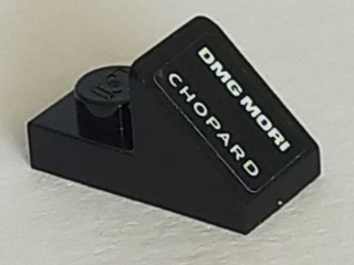 Slope 45 2 x 1 with 2/3 Cutout with 'DMG MORI' and 'CHOPARD' Pattern Model Left Side (Sticker) - Set 75887