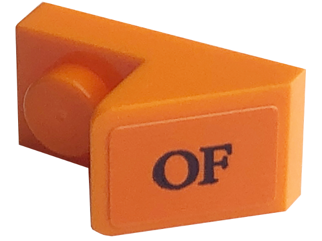 Slope 45 2 x 1 with 2/3 Cutout with Black 'OF' Pattern (Sticker) - Set 76422