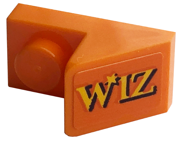 Slope 45 2 x 1 with 2/3 Cutout with Black and Yellow 'WIZ' Pattern (Sticker) - Set 76422