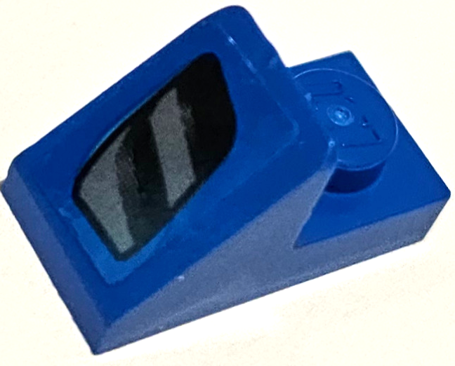 Slope 45 2 x 1 with 2/3 Cutout with Black and Silver Air Intake Vent Pattern Model Left Side (Sticker) - Set 75891