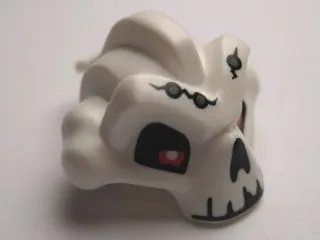 Minifigure, Head, Modified Skull, Jaw Upper with Red Eyes and Forehead Nails Pattern
