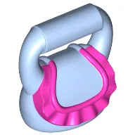 Friends Accessories Purse / Bag Round with Dark Pink Ruffle Pattern