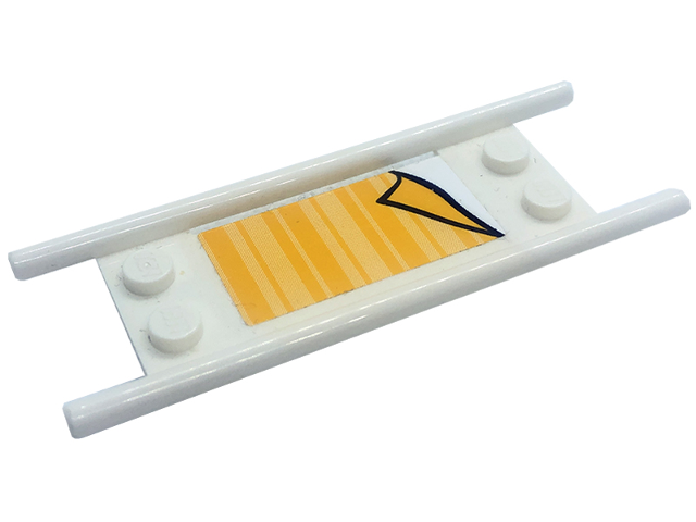 Minifigure, Utensil Stretcher without Bottom Hinges with Orange Blanket Pattern (Sticker) - Set 41318