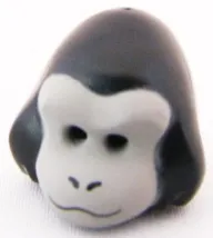 Minifigure, Headgear Mask Gorilla with Light Bluish Gray Face Pattern