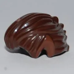 Minifigure, Hair Swept Back with Pointed Reddish Brown Ears Pattern