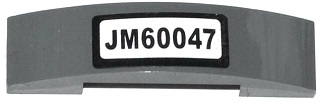 Slope, Curved 4 x 1 x 2/3 Double with 'JM60047' Pattern (Sticker) - Set 60047