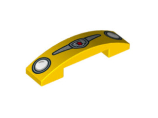 Slope, Curved 4 x 1 x 2/3 Double with Headlights and Grille Pattern (Cars Luigi)