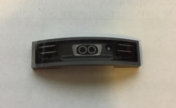 Slope, Curved 4 x 1 x 2/3 Double with 2 Exhaust Pipes Pattern (Sticker) - Set 75873