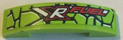 Slope, Curved 4 x 1 x 2/3 Double with Snake Skin and 'XR FUEL' Pattern (Sticker) - Set 9095