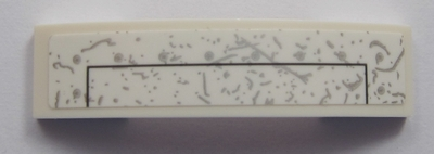 Slope, Curved 4 x 1 x 2/3 Double with Dark Bluish Gray Stripe and Scratches Pattern (Sticker) - Set 60161