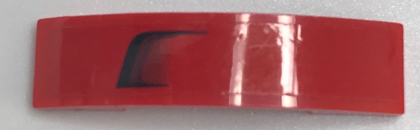 Slope, Curved 4 x 1 x 2/3 Double with Black Fade Air Intake Pattern Model Left Side (Sticker) - Set 75899