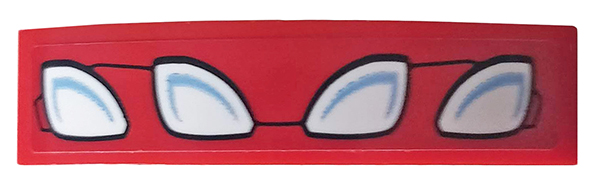 Slope, Curved 4 x 1 x 2/3 Double with 4 Lights Pattern (Sticker) - Set 76148