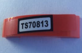 Slope, Curved 4 x 1 x 2/3 Double with 'TS70813' Pattern (Sticker) - Set 70813