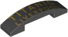 Slope, Curved 4 x 1 x 2/3 Double with 'TITANIC LIVERPOOL' Pattern