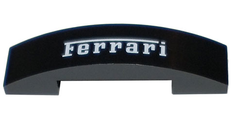Slope, Curved 4 x 1 x 2/3 Double with White 'Ferrari' Pattern