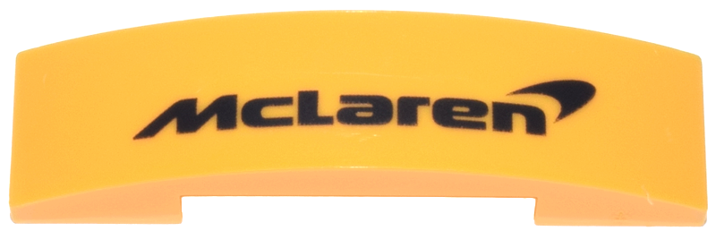 Slope, Curved 4 x 1 x 2/3 Double with Black McLaren Logo Pattern