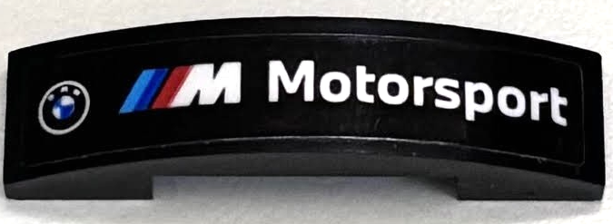 Slope, Curved 4 x 1 x 2/3 Double with BMW Logo and White 'M Motorsport' Pattern (Sticker) - Set 76922