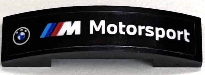 Slope, Curved 4 x 1 x 2/3 Double with BMW Logo and White 'M Motorsport' Pattern (Sticker) - Set 76922