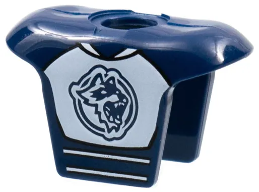 Minifigure Hockey Body Armor with Raccoon Pattern