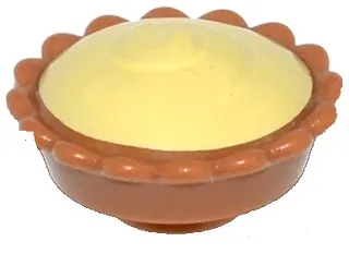Pie with Bright Light Yellow Cream Filling Pattern