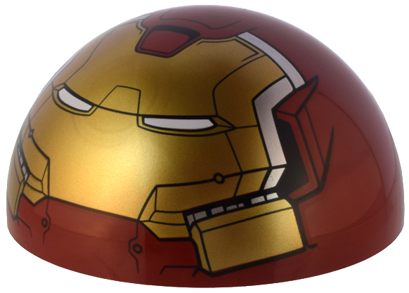 Windscreen 10 x 10 x 4 Canopy Dome Half Sphere with Dual 2 Fingers with Gold Armor Hulkbuster Face Pattern