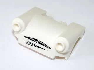 Vehicle, Mudguard 3 x 4 with Headlights, Moustache Grille and Mouth Pattern