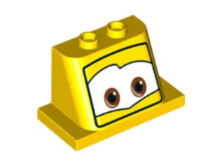 Windscreen 2 x 3 x 2 with 2 x 4 Base with Brown Eyes on White Background Pattern 7, Wider Set Eyes Pattern