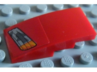 Slope, Curved 4 x 2 with Headlight Pattern Model Left (Sticker) - Set 8484