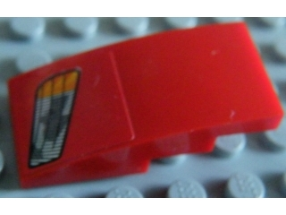 Slope, Curved 4 x 2 with Headlight Pattern Model Right (Sticker) - Set 8484