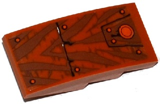 Slope, Curved 4 x 2 with Tiger Stripes, Armor Plates and Rivets Pattern (Sticker) - Set 70143