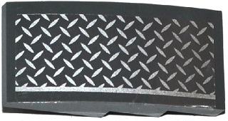 Slope, Curved 4 x 2 with Tread Plate and Silver Line Pattern Model Right Side (Sticker) - Set 75919