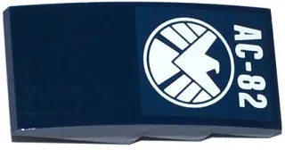 Slope, Curved 4 x 2 with 'AC-82' and SHIELD Logo Pattern (Sticker) - Set 76036