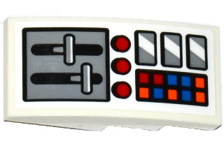 Slope, Curved 4 x 2 with Airplane Control Panel Pattern (Sticker) - Set 60104