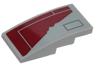 Slope, Curved 4 x 2 with SW Resistance Transport Pod Hull Plates and Red Worn Patch Pattern (Sticker) - Set 75176