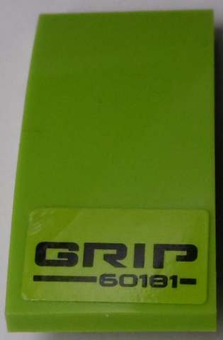 Slope, Curved 4 x 2 with 'GRIP 60181' Pattern (Sticker) - Set 60181