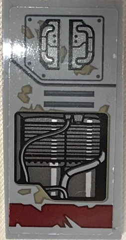 Slope, Curved 4 x 2 with SW Hoses and Vent Pattern 1 (Sticker) - Set 75202