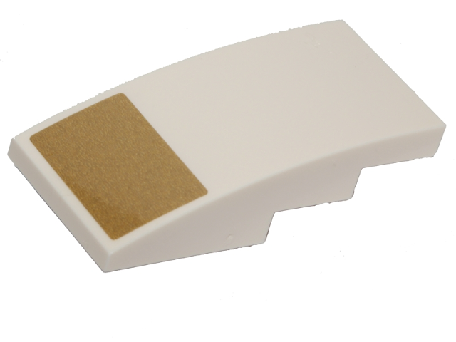 Slope, Curved 4 x 2 with Gold Rectangle Pattern (Sticker) - Set 70838