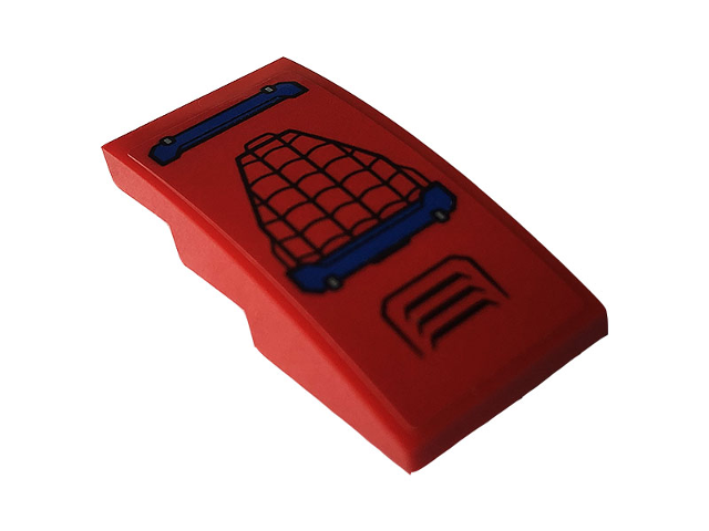 Slope, Curved 4 x 2 with Web and Vents Pattern (Sticker) - Set 76150