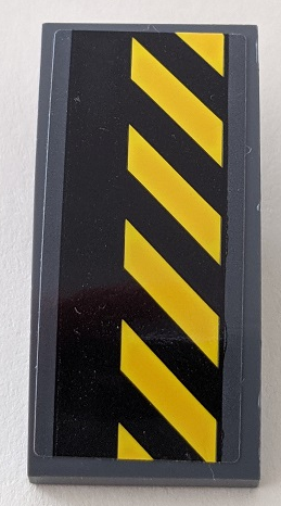 Slope, Curved 4 x 2 with Black and Yellow Danger Stripes Pattern (Sticker) - Set 70915