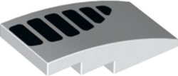 Slope, Curved 4 x 2 with Black Air Vent Grille Pattern Model Left Side