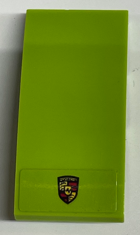 Slope, Curved 4 x 2 with Porsche Emblem Pattern (Sticker) - Set 75888