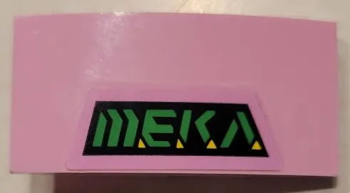 Slope, Curved 4 x 2 with 'MEKA' Pattern Model Left Side (Sticker) - Set 75973