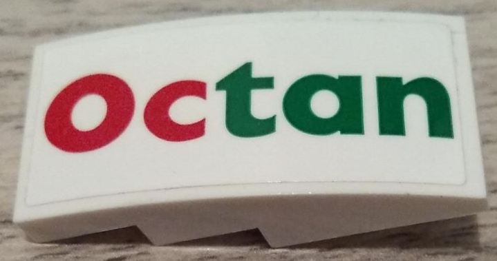 Slope, Curved 4 x 2 with Octan Pattern (Sticker) - Set 60132