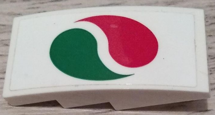 Slope, Curved 4 x 2 with Octan Logo Pattern (Sticker) - Set 60132